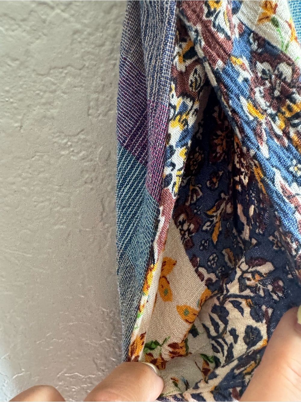 Oli & Hali Multi-Color Asymmetrical Patchwork Skirt - Picture 11 of 12